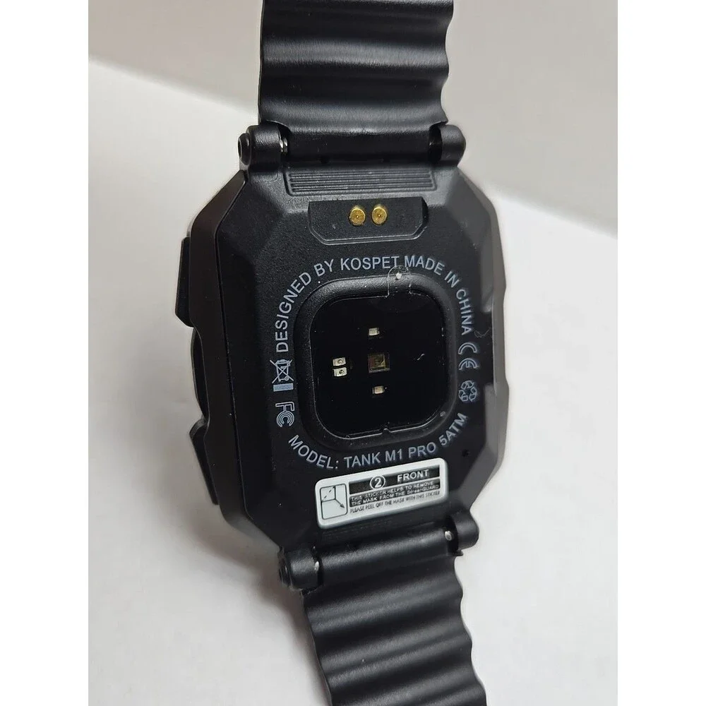 Kospet Tank M1 Pro Rugged Smartwatch Black 5ATM IP69K Fitness Tracker Watch Mens